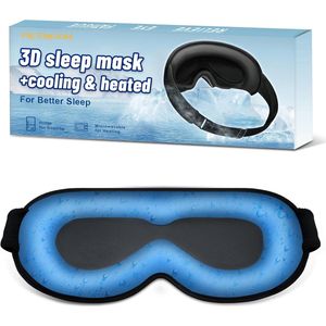 Koelend oogmasker voor meditatie - 3D-voorgevormd slaapmasker voor volwassenen met verstelbare blinddoek