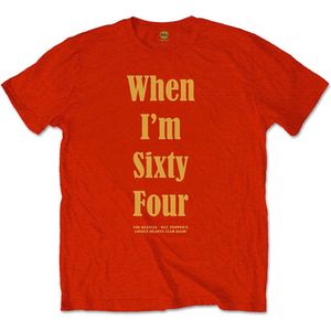 The Beatles Heren Tshirt -S- When I'm Sixty Four Rood