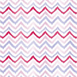 Inpakpapier Zig Zag Rood Blauw- Breedte 70 cm - 200m lang