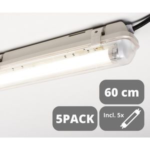 EasyFix LED TL Verlichting set 60 cm - Indoor / outdoor - Voordeelverpakking - 4000K - IP65 - 5 stuks