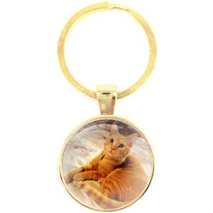 Sleutelhanger Glas - Kat