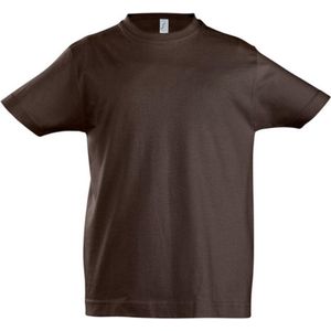 SOLS Kinder Unisex Imperial Zware Katoenen Korte Mouwen T-Shirt (Chocolade)