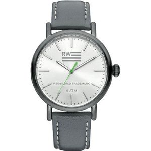 River Woods Yukon RW420027 Horloge - Leer - Grijs - Ø 42 mm