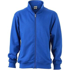 James and Nicholson Unisex Workwear Sweat Jacket (Koningsblauw)