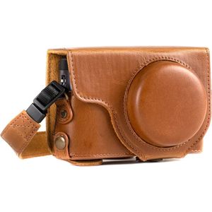 Leren cameratas voor Panasonic Lumix DC-TZ95/DC-TZ90 met Draagriem