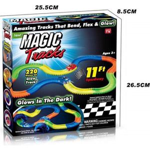 Glow in the dark magische racebaan (220-delig)