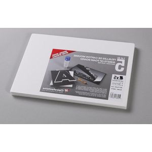 Pak van 5 schuimdozen DIN A4 21 x 297 cm 3 mm zuurvrij licht en stevig - 5-pack wit foamboard a3
