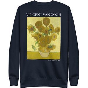 Vincent van Gogh 'Zonnebloemen' (""Sunflowers"") Beroemd Schilderij Sweatshirt | Unisex Premium Sweatshirt | Navy Blazer | M