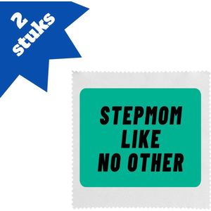 Akyol - stepmom like no other brillendoekjes - Moeder - geweldige moeder - niemand anders - verjaardag - cadeau - kado - bedankje - geschenk - 17,8 bij 17,8 cm - 2 stuks