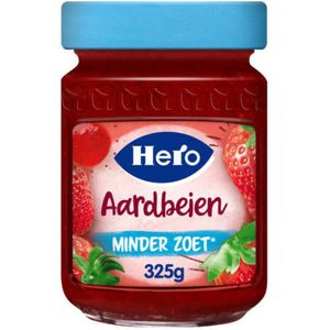 Hero Jam Minder Zoet Aardbeien 325gr