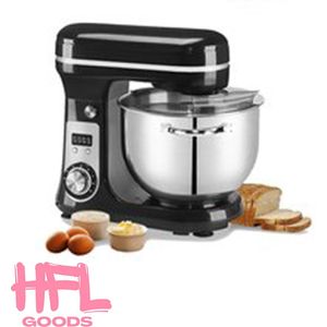 HFL Goods 6L Keuken Voedsel Stand Mixer - Krachtige 1200W Motor - Stille werking - 6 Snelheden - RVS Kom - Veelzijdige Accessoires Voor Alle Mengtaken - Zwart