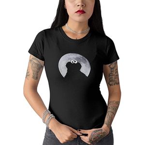 Sesame Street - Cookie Monster in Moonnight Dames T-shirt - 2XL - Zwart