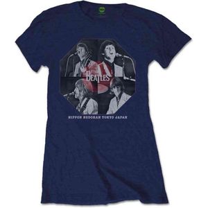 The Beatles - Budokan Octagon Dames T-shirt - S - Blauw