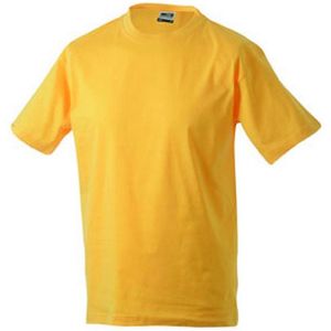 James and Nicholson Unisex Zware Ronde Tee (Goudgeel)