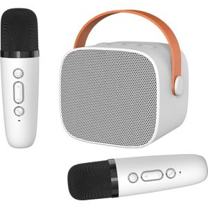 Draagbare Mini Karaoke Machine met 2 Draadloze Microfoons voor Feesten en Reizen