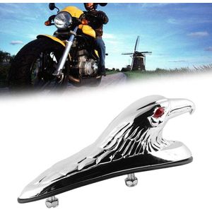 Spatbord Ornament Universele Motorfiets Aluminium Verchromen Voorspatbord Decor Adelaar Hoofd Standbeeld Fit voor .