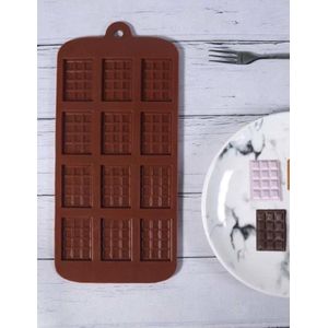 chocolade vorm - mal - bakvorm - chocoladereep - versiering - cadeau - keukentools - silliconen - bakplaat - bruin
