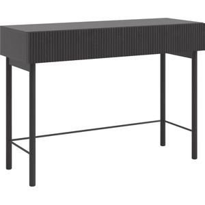Selsey - NOLIE - Kaptafel met lade en poten - 110 cm - Portland Zwart Essen