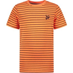 TYGO & vito jongens gestreept t-shirt Neon Orange Clownfish