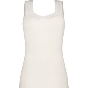 Secrets singlet met kant off white voor Dames | Maat XL