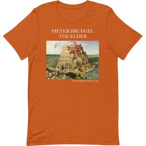 Pieter Bruegel the Elder 'De Toren van Babel' (""The Tower of Babel"") Beroemd Schilderij T-Shirt | Unisex Klassiek Kunst T-shirt | Autumn | L