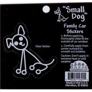 Hond - autosticker - wit - 5,4 cm - Familystickers - hondensticker