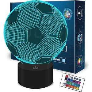 3D Voetbal Nachtlamp met 7 Kleuren en Aanraakbediening – LED Sfeerverlichting voor Kinderen en Decoratie