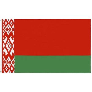 VlagDirect - Wit-Russische vlag - Wit-Rusland vlag - 90 x 150 cm.