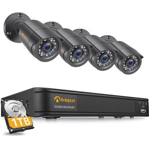 1080P Outdoor Bewakingscamera Set met 4 Bullet Camera's en 8CH DVR