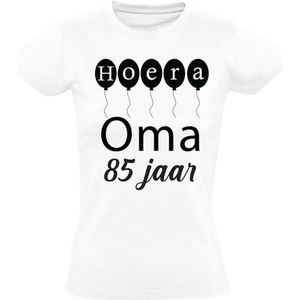 Hoera oma 85 jaar Dames T-shirt - verjaardag - feest - oma - verjaardagsshirt - jarig - cadeau