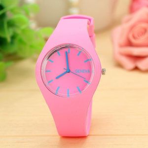 Geneva Horloge Roze • Unisex • Geneva • Zwart • Wit • Rood • Geel • Turqouise • Donkerblauw • Lichtblauw • Oranje • Roze • Paars • Groen