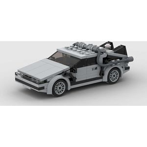 Sportauto Back To The Future op Bouwstenen - Constructie speelgoed Sportauto Back To The Future - Sportauto Compatible met bouwstenen- Sportauto Back To The Future 3D puzzel - Sportauto 3D puzzel