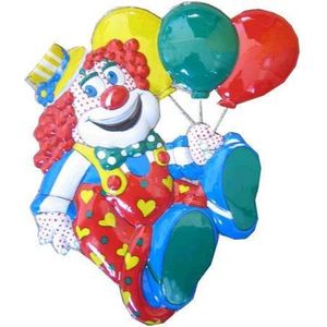 Decoratie clown met ballonnen