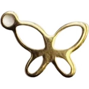 Haarbedel vlinder goudkleurig - Hair beads - Dreadlock sieraden - Haar bedels - Dreadlock kralen - Dreadlocks producten - Dreadlock beads - Dreadlock accessoiries - Dreadlock accesoires