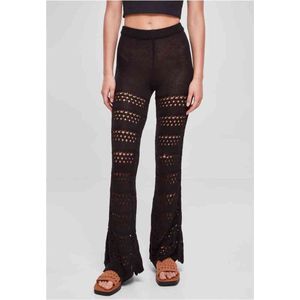 Urban Classics - Flared Crochet Knit Legging - XS - Zwart