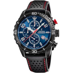Festina Chrono Sport Horloge - Festina heren horloge - Zwart - diameter 45 mm - kleur gecoat roestvrij staal