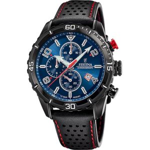 Festina Chrono Sport Horloge - Festina heren horloge - Zwart - diameter 45 mm - kleur gecoat roestvrij staal