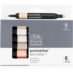 Winsor & Newton Promarker - Stiften set - Skin Tones - 6 stuks