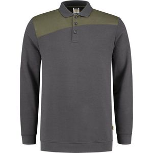 Tricorp Polo Sweater Bicolor Naden 302004 Donkergrijs / Army - Maat XL