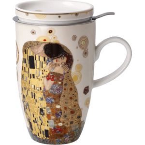 Goebel - Gustav Klimts-sThee Mok De Kuss-sBeker - porselein - 450ml - met echt goud