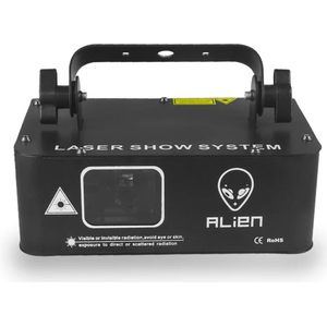 Projector - Laser Projector - Partylamp - Laser Beam - Lijn Scanner - Full Color - DJ - Dance - Feest - 500 Mw - Zwart