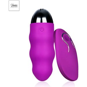 Happy Tears | Ei Vibrator | Afstandsbedienbaar | Unisex | Voor koppels | Massage | Clitoris en G-Spot Stimulatie | Anaal | 10 verschillende vibratiestanden | Seksspeeltje | Paars