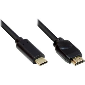 USB-C naar HDMI 4K 60Hz actieve kabel / zwart - 5 meter