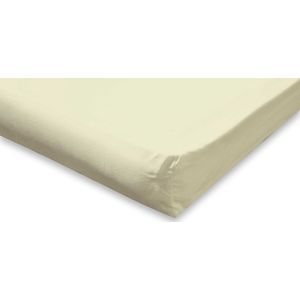 Topmatras Hoeslaken Katoen Perkal - Hoeslaken 90x200 - Ivoor - Topper Hoeslaken