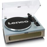 Lenco LS-440BUBG - Platenspeler met Bluetooth - 4 ingebouwde Speakers - Stof - Audio Technica Naald - Blauw/Grijs