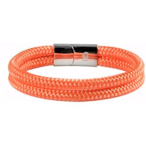 Armband meisje - touw oranje dames heren 17,5cm Galeara Design NOA