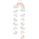 Folat - Hangdecoratie Unicorns & Rainbows - 30x85 cm