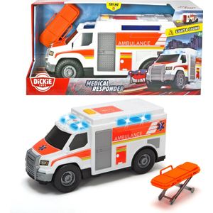 Dickie Toys Ziekenwagen met Licht & Geluid, 30cm - Speelgoedvoertuig
