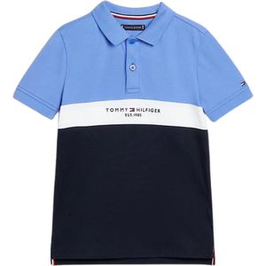 Tommy Hilfiger ESTABLISHED CLRBLOCK POLO S/S Jongens Poloshirt - Blue - Maat 16