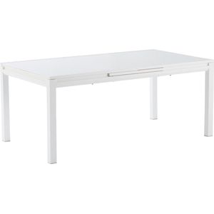 NATERIAL - uitschuifbare tuintafel ODYSSEA - uitschuifbare tafel voor 6 tot 8 personen - 180/240x100cm - eettafel - aluminium - wit